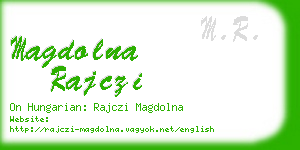 magdolna rajczi business card